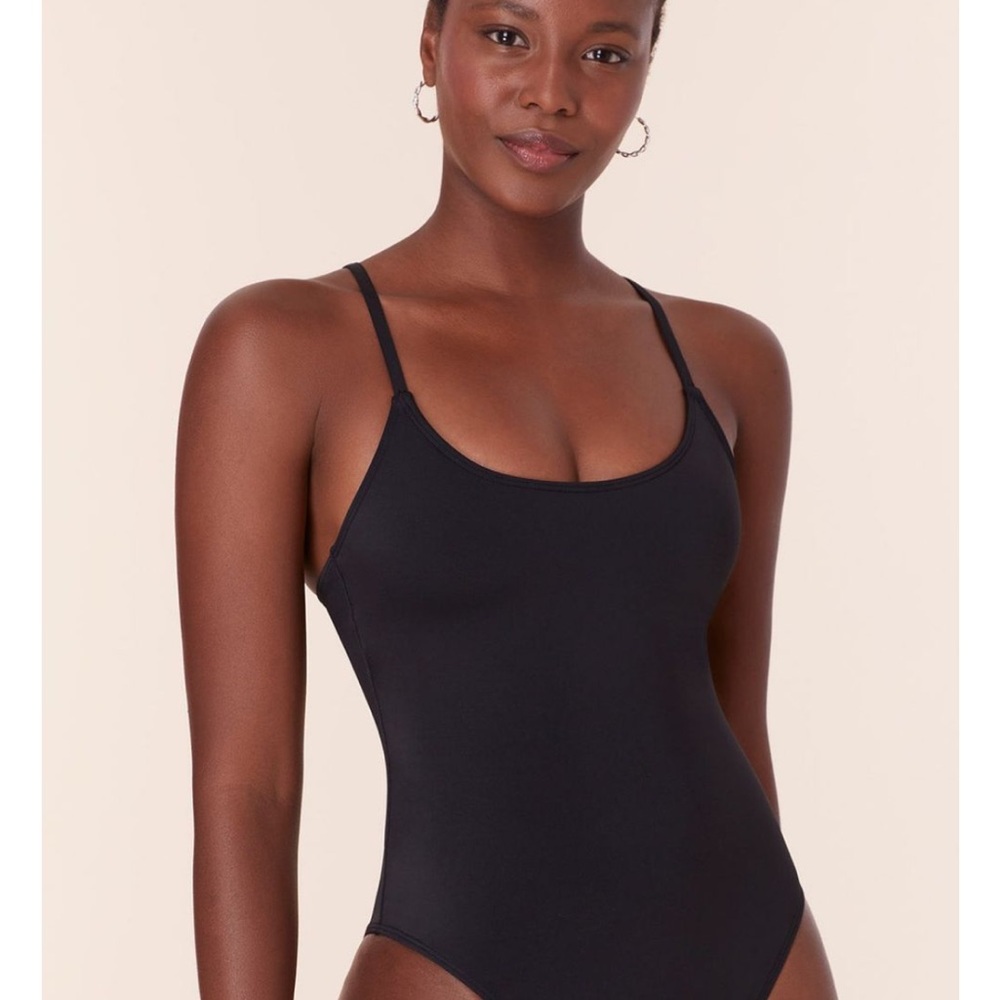Andie Full Coverage Amalfi Black Scoop Neck One apiece Swimsuit M - Picture 7 of 10